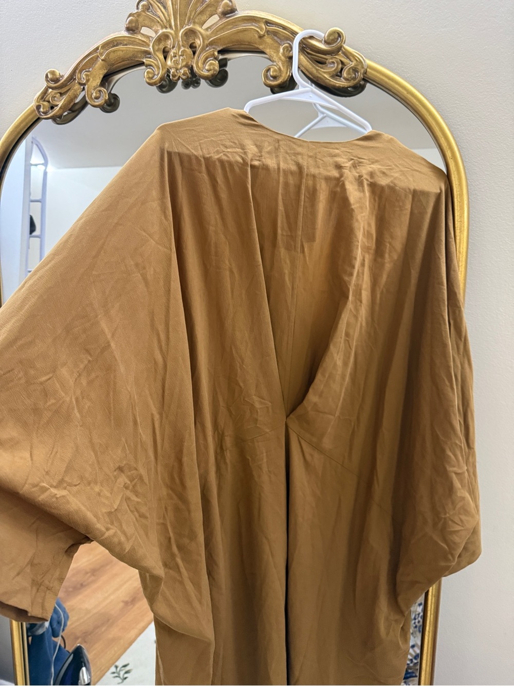 H&M V-Neck Maxi Tie-Detail Crêpe Dress kaftan - Picture 7 of 7